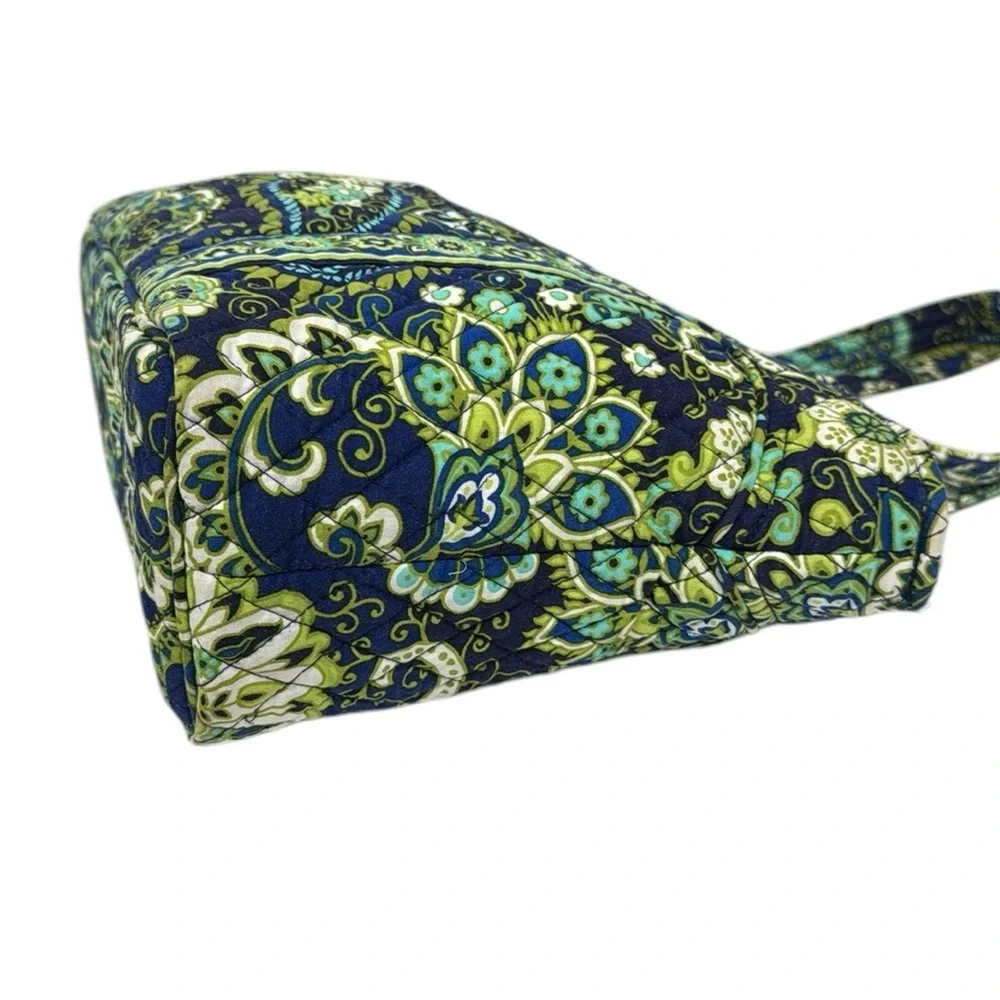 Vera Bradley Rhythm & Blues (Retired Pattern) Green Blue Floral Paisley Tote
